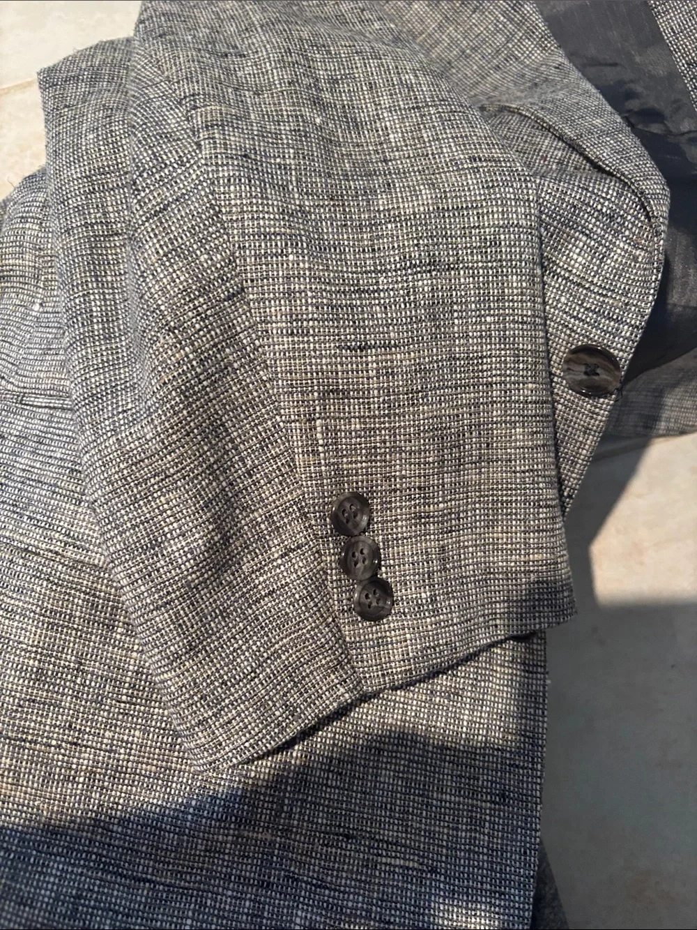 TravelSmith Mens 40S‎ Gray Tweed Style Blazer Sport Coat Jacket Short